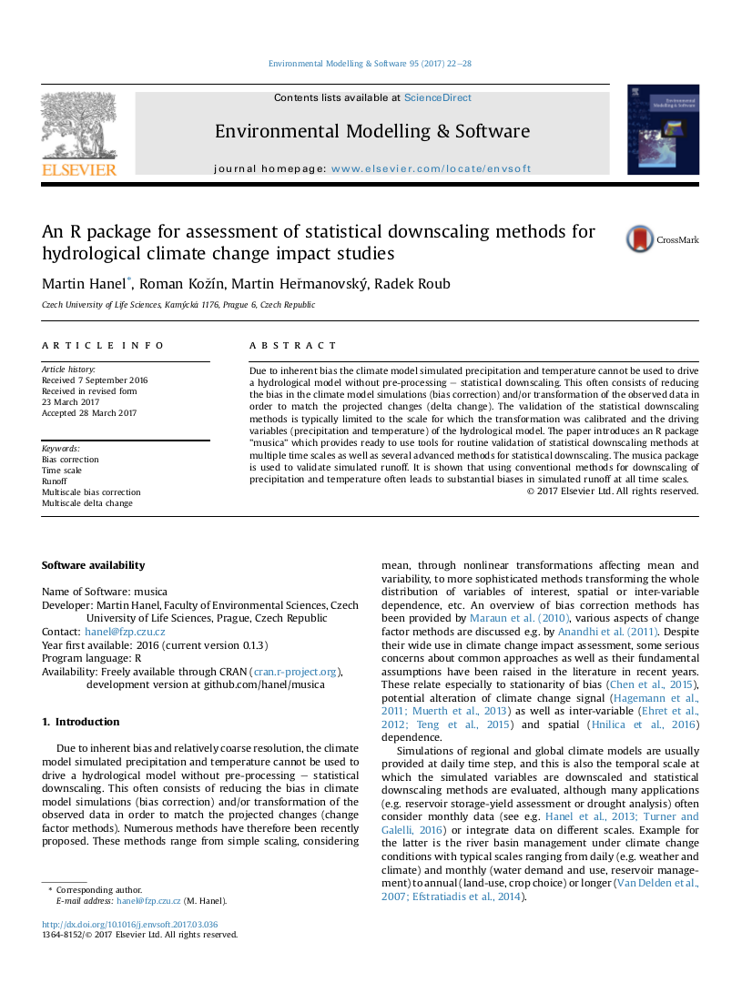 Hydrological and Climate Variability - Faculty of Environmental ...