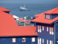 Ship traffic along Longyearbyen city is quite frequent.  photo by @Tom Jůnek