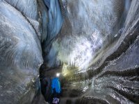 Deep inside the Longyaerbyen glacier ice cave. photo by: @Vojta Moravec