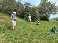 Výběr vhodné studijní plochy na druhově chudším travním porostu na lokalitě Großer Stein
