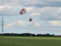 Emergency landing using a parachute 14
